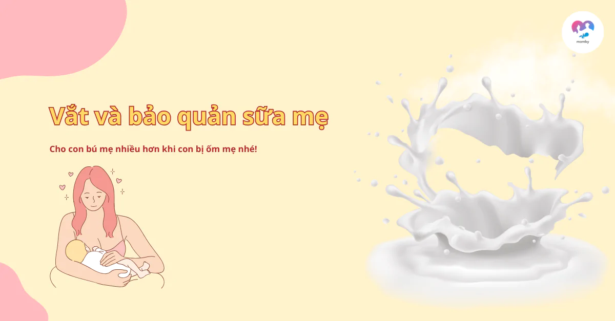 Vắt và bảo quản sữa mẹ - Cho con bú nhiều hơn khi con bị bệnh (ốm)